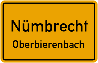 Ortsschild Nümbrecht Oberbierenbach