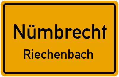 Ortsschild Nümbrecht Riechenbach