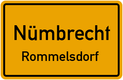 Ortsschild Nümbrecht Rommelsdorf
