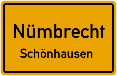 Ortsschild Nümbrecht Schönhausen