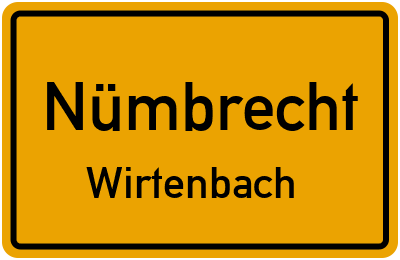 Ortsschild Nümbrecht Wirtenbach