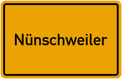 Ortsschild von Nünschweiler in Rheinland-Pfalz