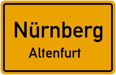 Ortsschild Nürnberg Altenfurt