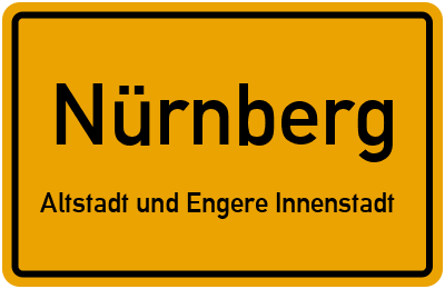 Straßenverzeichnis Nürnberg Altstadt und Engere Innenstadt