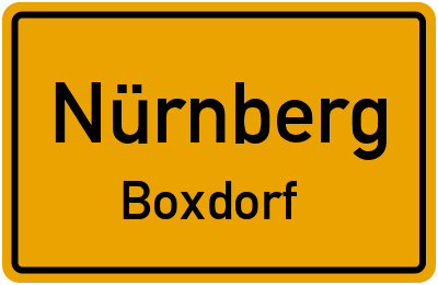 Ortsschild Nürnberg Boxdorf