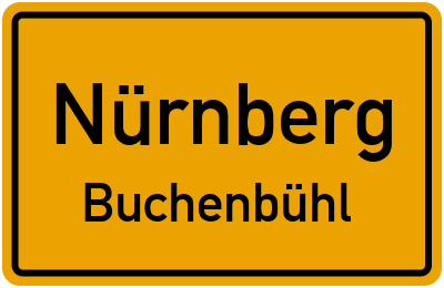 Ortsschild Nürnberg Buchenbühl