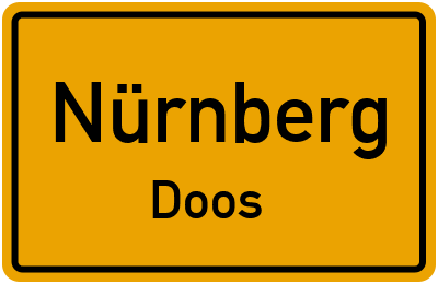 Ortsschild Nürnberg Doos