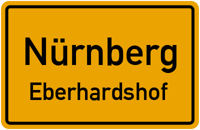 Ortsschild Nürnberg Eberhardshof