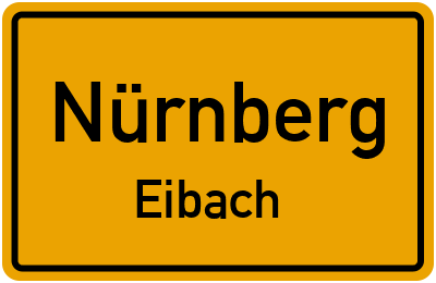 Ortsschild Nürnberg Eibach