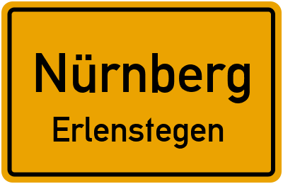 Ortsschild Nürnberg Erlenstegen
