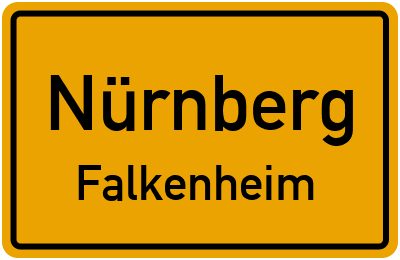 Ortsschild Nürnberg Falkenheim