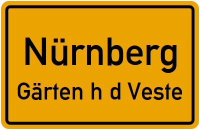 Straßenverzeichnis Nürnberg Gärten h d Veste