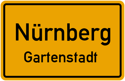 Ortsschild Nürnberg Gartenstadt