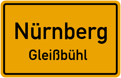 Ortsschild Nürnberg Gleißbühl