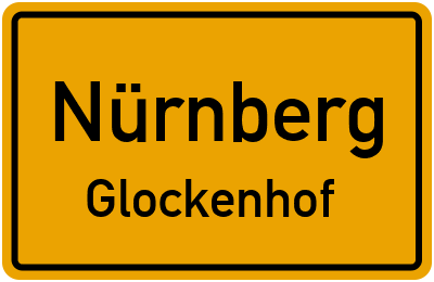 Ortsschild Nürnberg Glockenhof