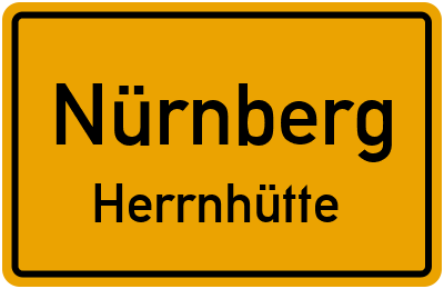 Ortsschild Nürnberg Herrnhütte