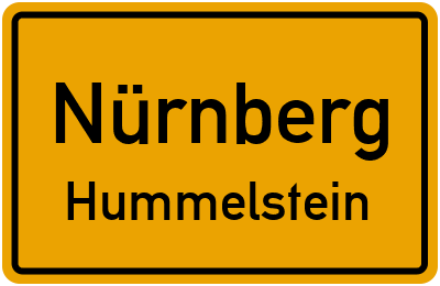 Ortsschild Nürnberg Hummelstein