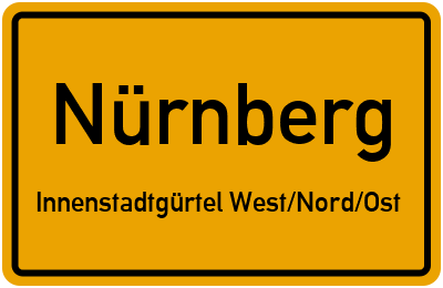 Straßenverzeichnis Nürnberg Innenstadtgürtel West/Nord/Ost