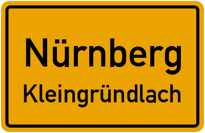 Ortsschild Nürnberg Kleingründlach