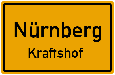 Ortsschild Nürnberg Kraftshof