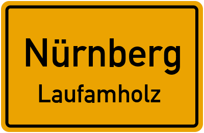 Ortsschild Nürnberg Laufamholz