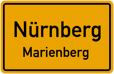 Ortsschild Nürnberg Marienberg
