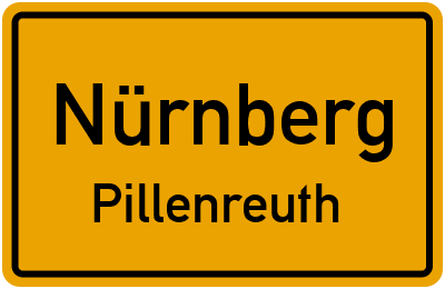 Ortsschild Nürnberg Pillenreuth