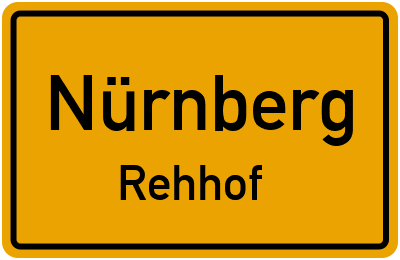 Ortsschild Nürnberg Rehhof