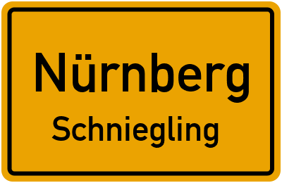Ortsschild Nürnberg Schniegling