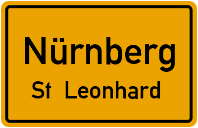 Straßenverzeichnis Nürnberg St. Leonhard