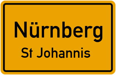 Ortsschild Nürnberg St Johannis