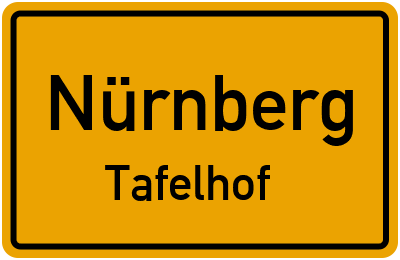 Ortsschild Nürnberg Tafelhof