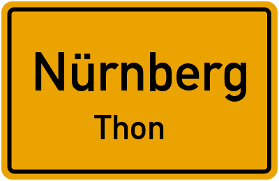 Ortsschild Nürnberg Thon