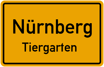 Ortsschild Nürnberg Tiergarten
