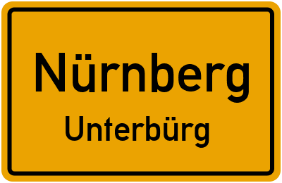 Ortsschild Nürnberg Unterbürg