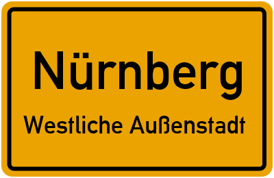 Straßenverzeichnis Nürnberg Westliche Außenstadt