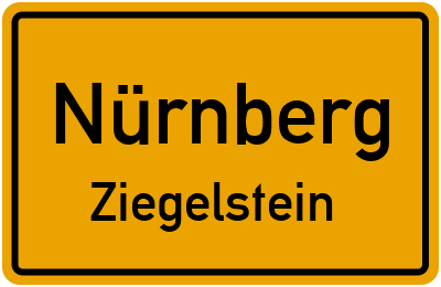 Ortsschild Nürnberg Ziegelstein