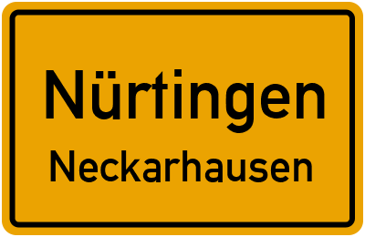 Ortsschild Nürtingen Neckarhausen