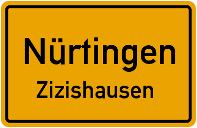 Ortsschild Nürtingen Zizishausen