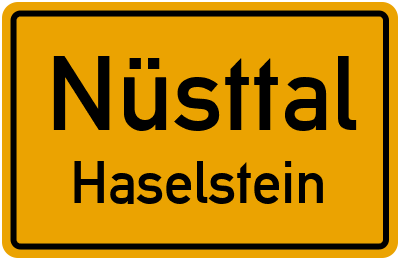 Straßenverzeichnis Nüsttal Haselstein
