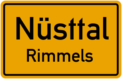 Straßenverzeichnis Nüsttal Rimmels
