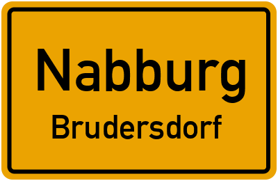 Ortsschild Nabburg Brudersdorf