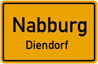 Ortsschild Nabburg Diendorf