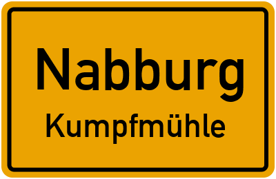 Ortsschild Nabburg Kumpfmühle