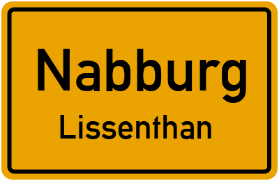 Ortsschild Nabburg Lissenthan