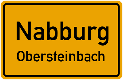 Ortsschild Nabburg Obersteinbach
