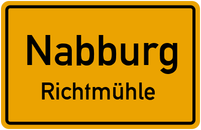 Ortsschild Nabburg Richtmühle