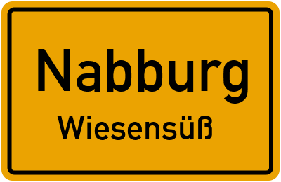 Ortsschild Nabburg Wiesensüß