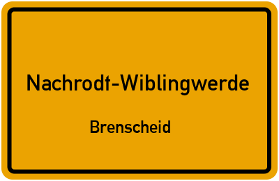 Straßenverzeichnis Nachrodt-Wiblingwerde Brenscheid