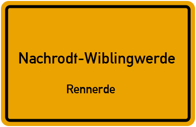 Straßenverzeichnis Nachrodt-Wiblingwerde Rennerde